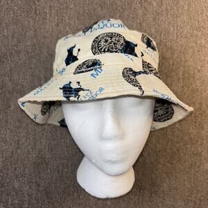 Vintage 70s Schlitz Malt Liquor Promo Bucket Hat Beer Bull White
